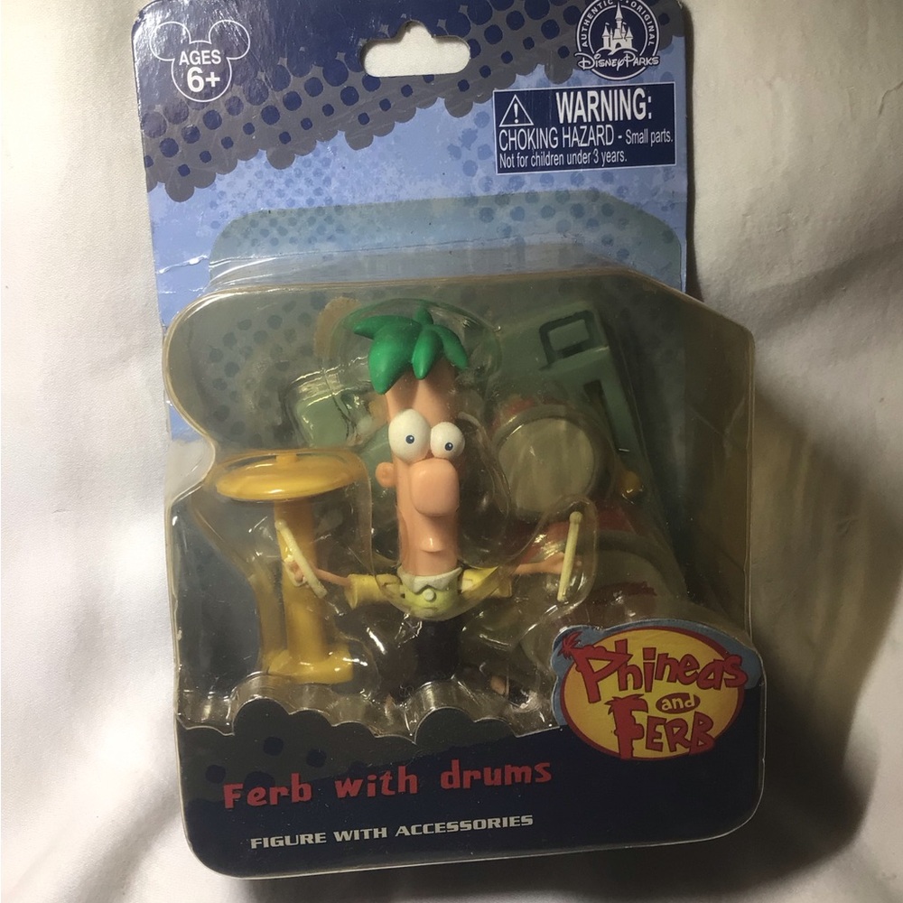 Disney Phineas And Ferb with Drums Figure & Accessories Toy